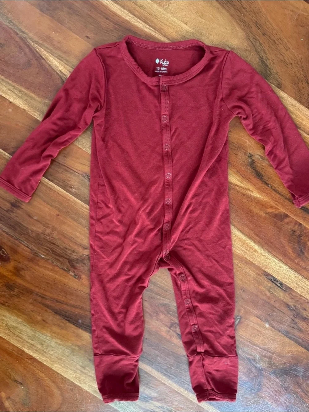 Kyte BABY Snap Romper in Ruby  12-18 Months